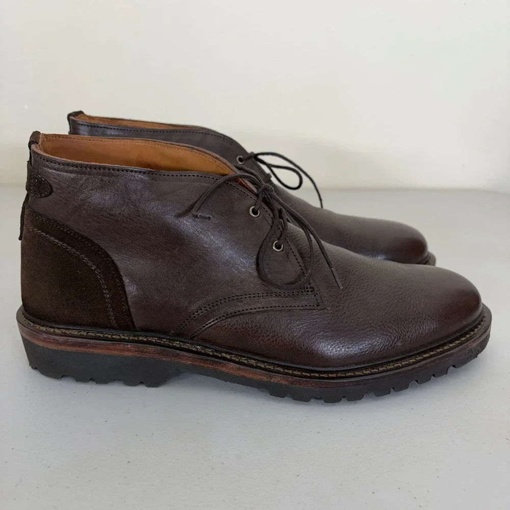 Allen Edmonds Discovery Chukka Boots Mens 10 B Brown Leather Suede 3982 Narrow